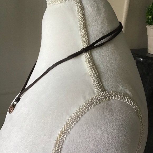 NEW Leatherette ADJUSTABLE Necklace 3 Faux Coins Surfer Boho Style Unisex Slide - Picture 11 of 13